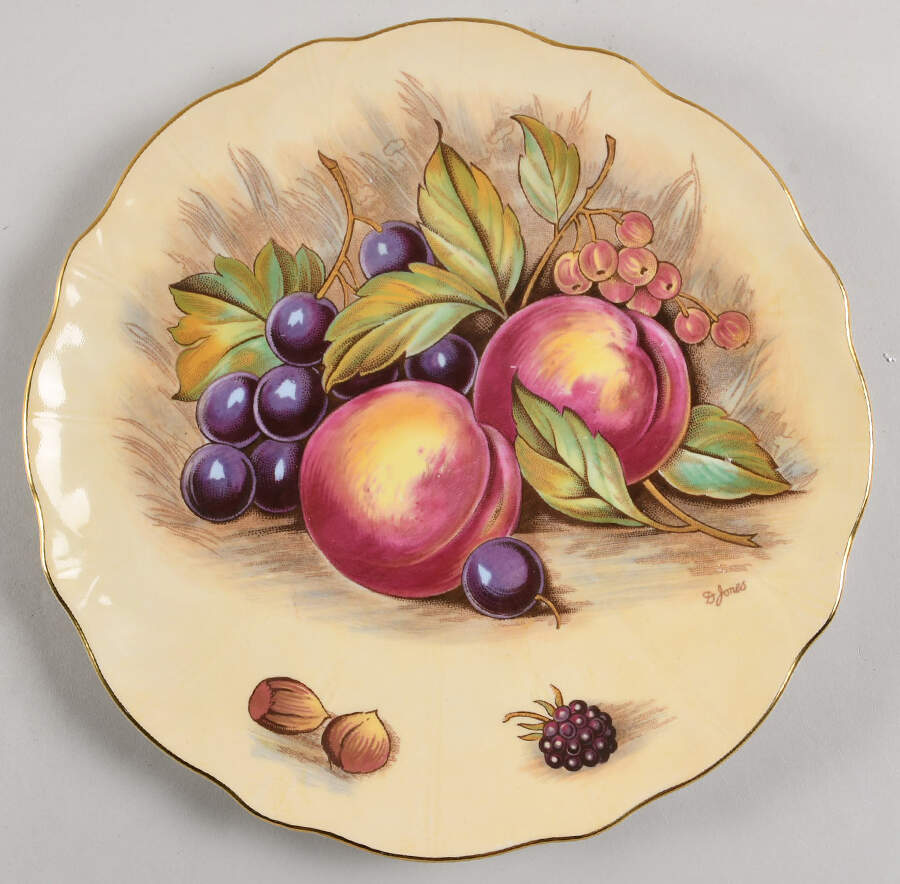 Orchard Gold Cake Plate by John  Aynsley & Sons-1