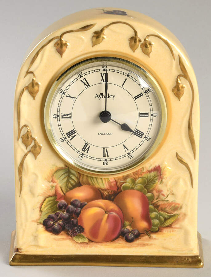 Orchard Gold Mantel Clock by John  Aynsley & Sons-1
