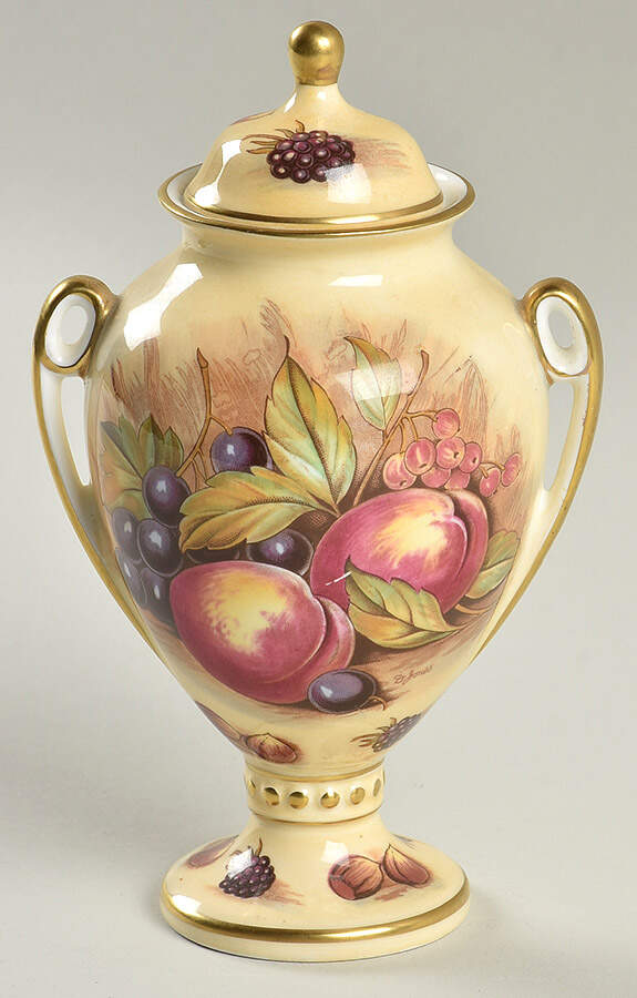 Orchard Gold 5" Urn with Lid by John  Aynsley & Sons-1