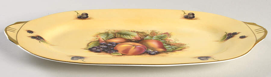 Orchard Gold Large Sandwich Tray by John  Aynsley & Sons-1