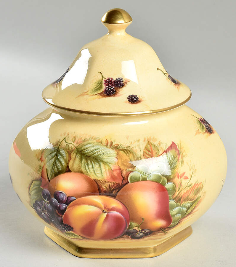 Orchard Gold Candy Jar & Lid by John  Aynsley & Sons-1