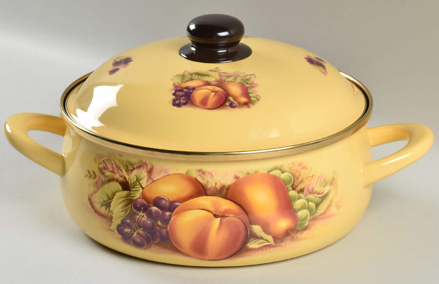 Orchard Gold 5 Qtt Metal Dutch Oven & Lid by John  Aynsley & Sons-1