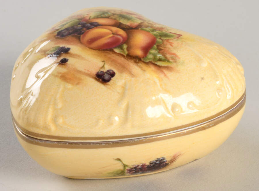 Orchard Gold Heart Shape Box & Lid by John  Aynsley & Sons-1