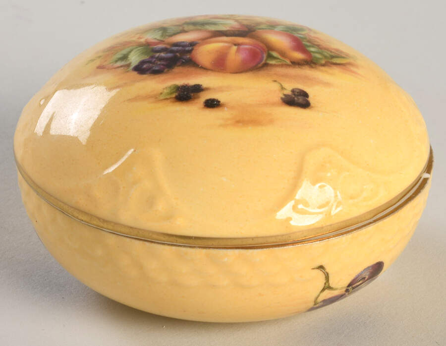 Orchard Gold Round Clyde Box & Lid by John  Aynsley & Sons-1
