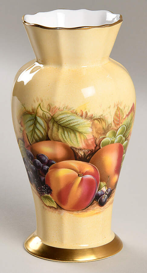 Orchard Gold 6" Edwardian Vase by John  Aynsley & Sons-1