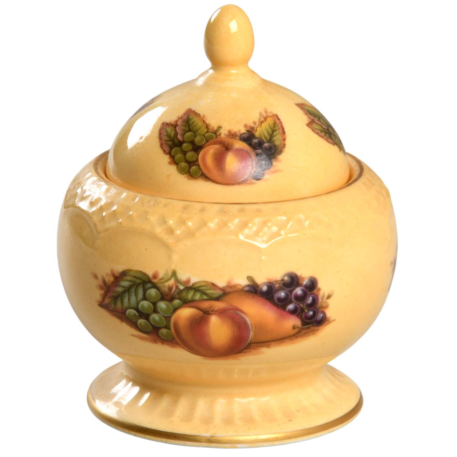 Orchard Gold 4" Sovereign Jar with Lid by John  Aynsley & Sons-1
