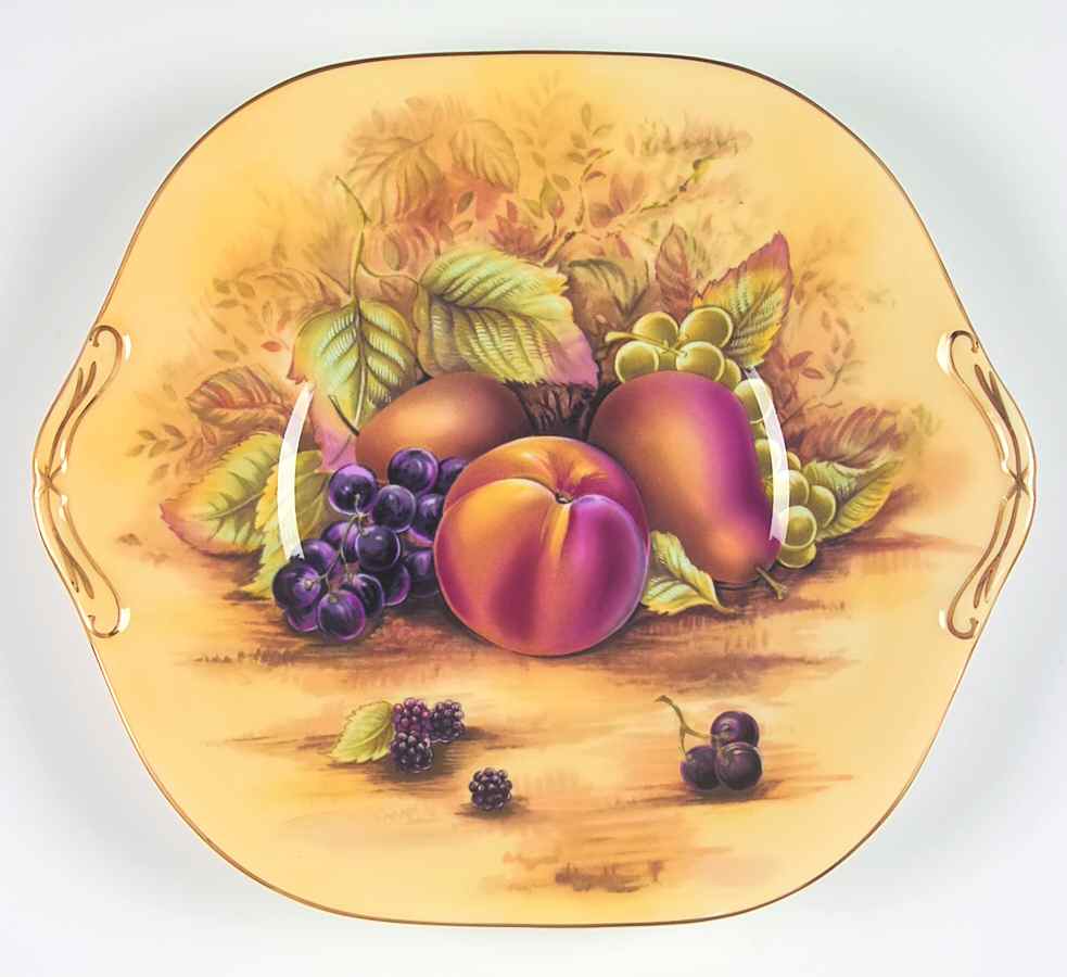 Orchard Gold Square Handled Cake Plate by John  Aynsley & Sons-1