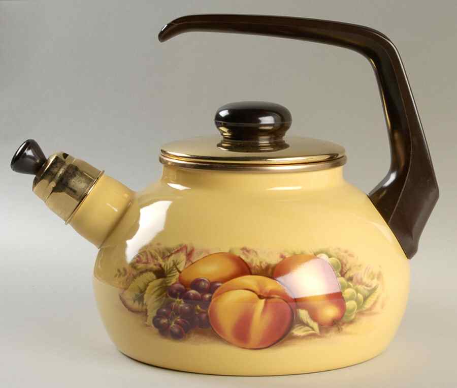 Orchard Gold Metal Kettle & Lid by John  Aynsley & Sons-1