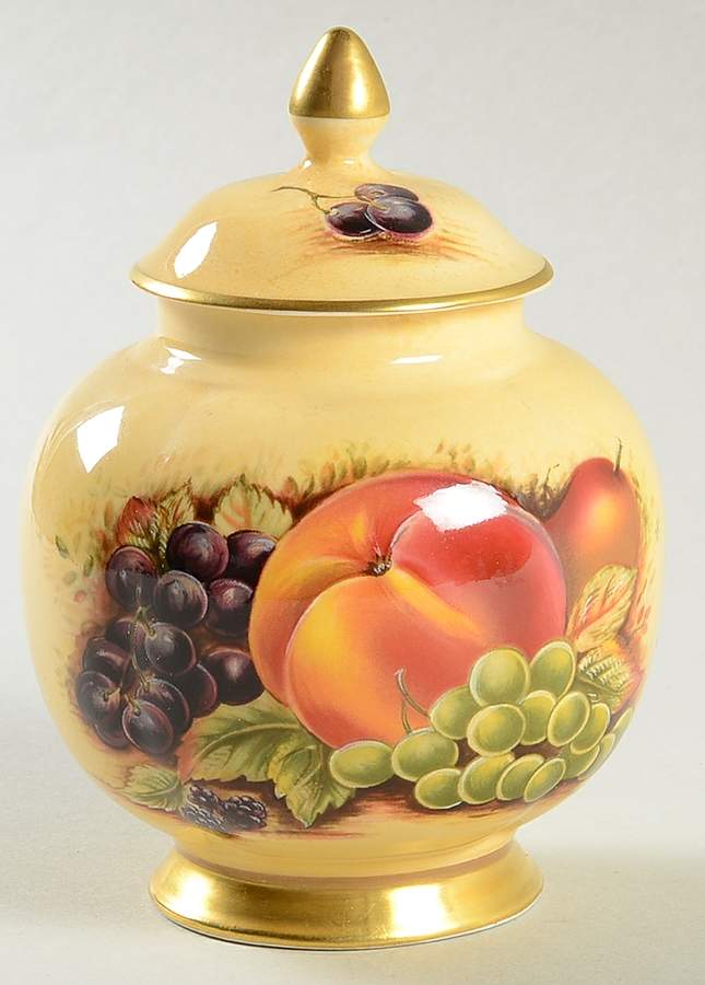 Orchard Gold 4" Storage Jar & Lid by John  Aynsley & Sons-1