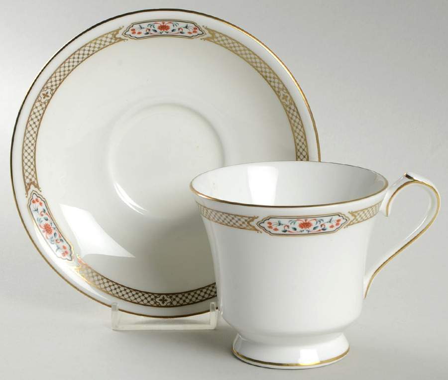 Orient Footed Cup & Saucer Set by John  Aynsley & Sons-1