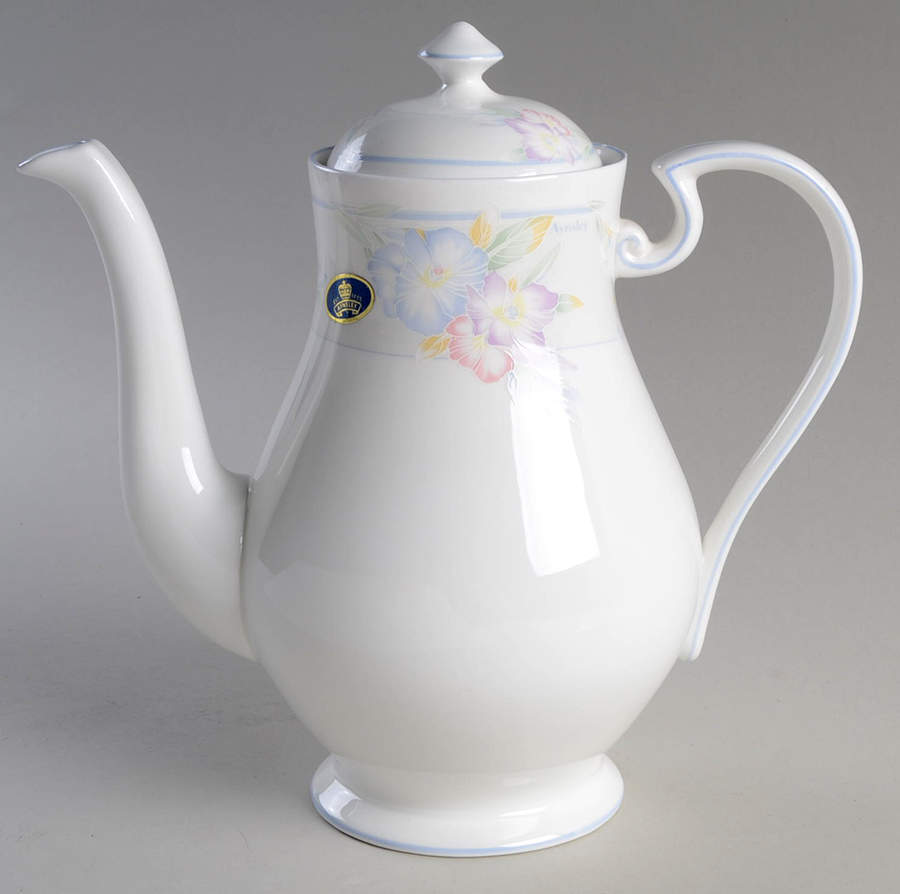 Papillon Blue Coffee Pot & Lid by John  Aynsley & Sons-1