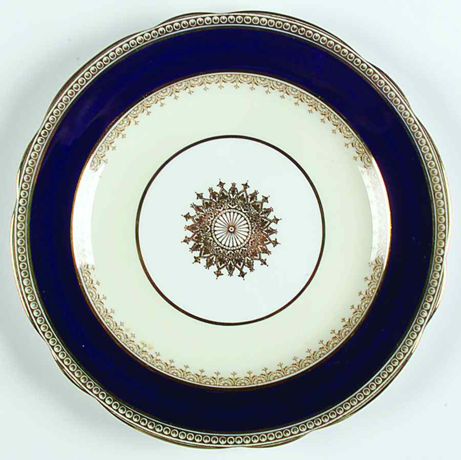 Pearl Cobalt Blue Luncheon Plate by John  Aynsley & Sons-1