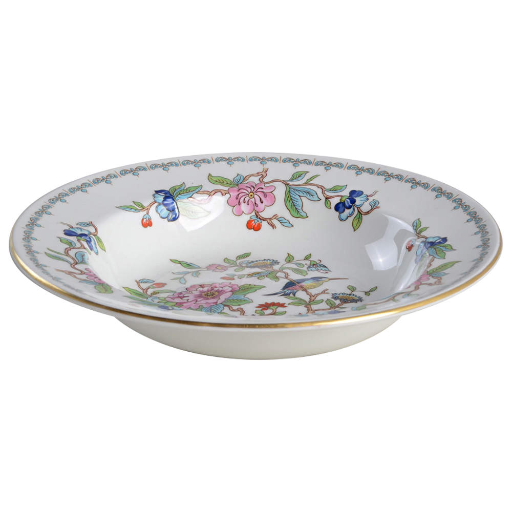 Pembroke (Gold Trim) Rim Soup Bowl by John  Aynsley & Sons-1