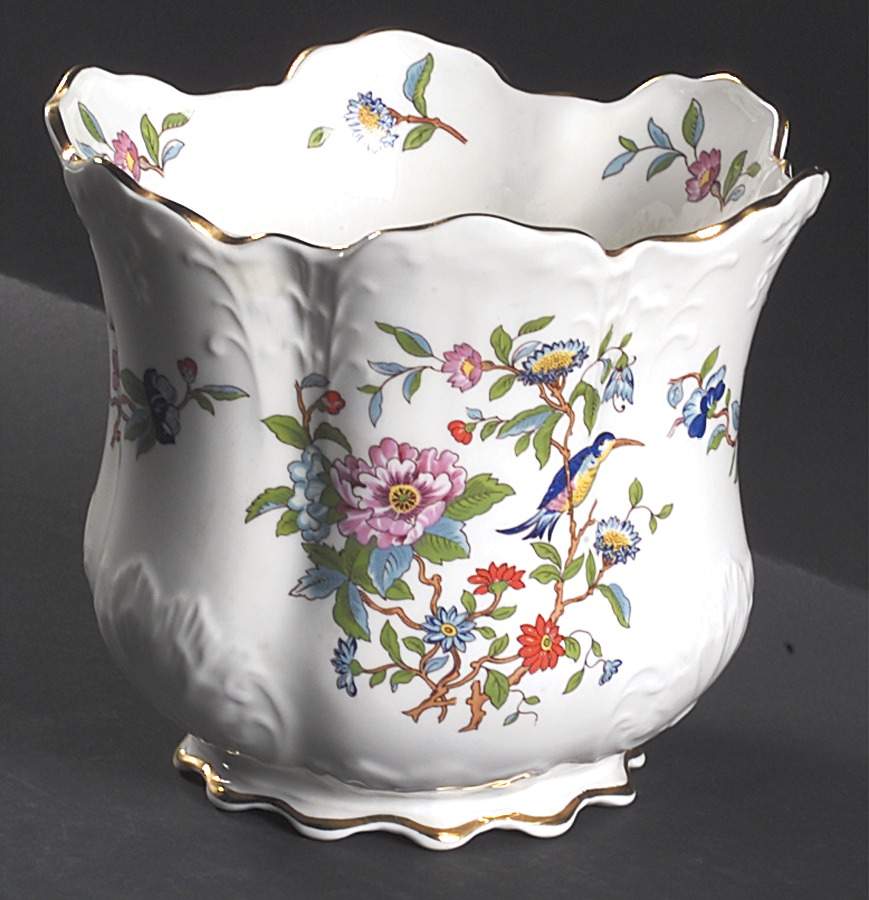 Pembroke (Gold Trim) 6" Victorian Cachepot by John  Aynsley & Sons-1