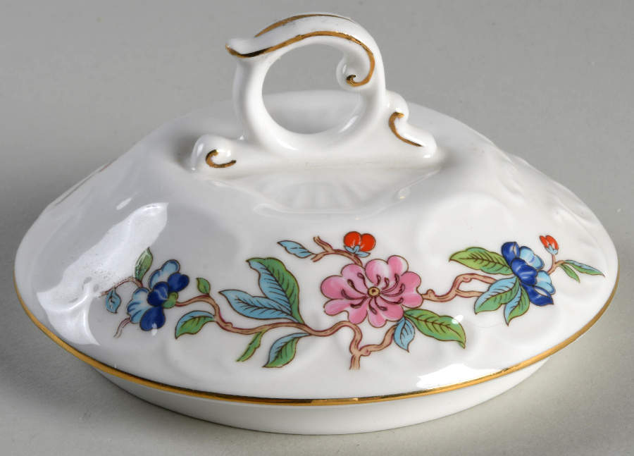 Pembroke (Gold Trim) Lid for Biscuit Barrel by John  Aynsley & Sons-1