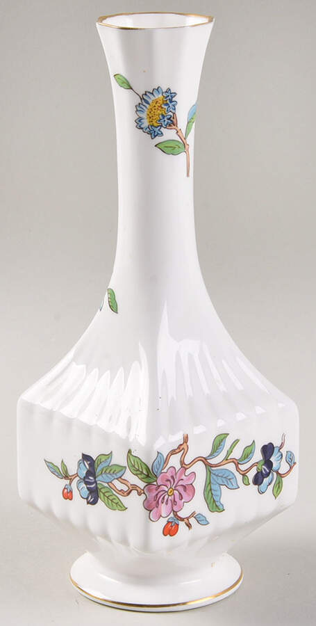Pembroke (Gold Trim) 7" Bud Vase by John  Aynsley & Sons-1