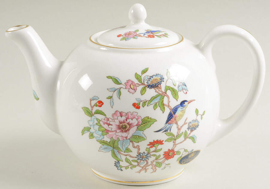 Pembroke (Gold Trim) Small Teapot & Lid by John  Aynsley & Sons-1