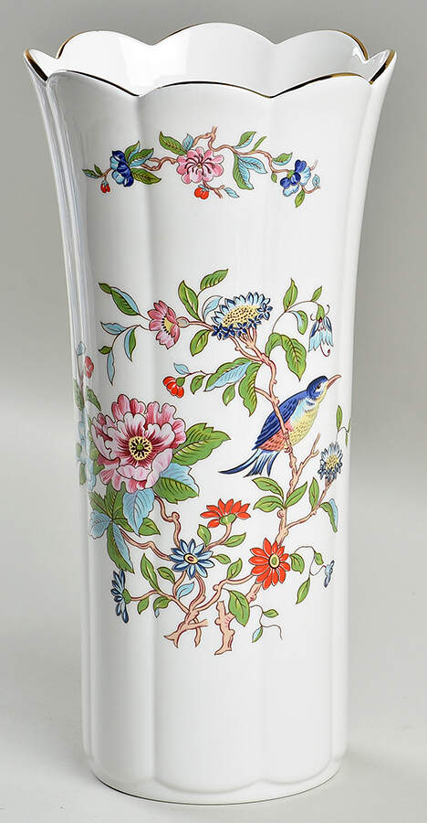 Pembroke (Gold Trim) 10" Mayfair Vase by John  Aynsley & Sons-1