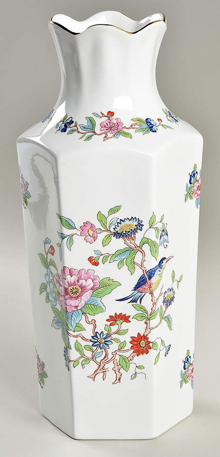 Pembroke (Gold Trim) 12" Vase by John  Aynsley & Sons-1