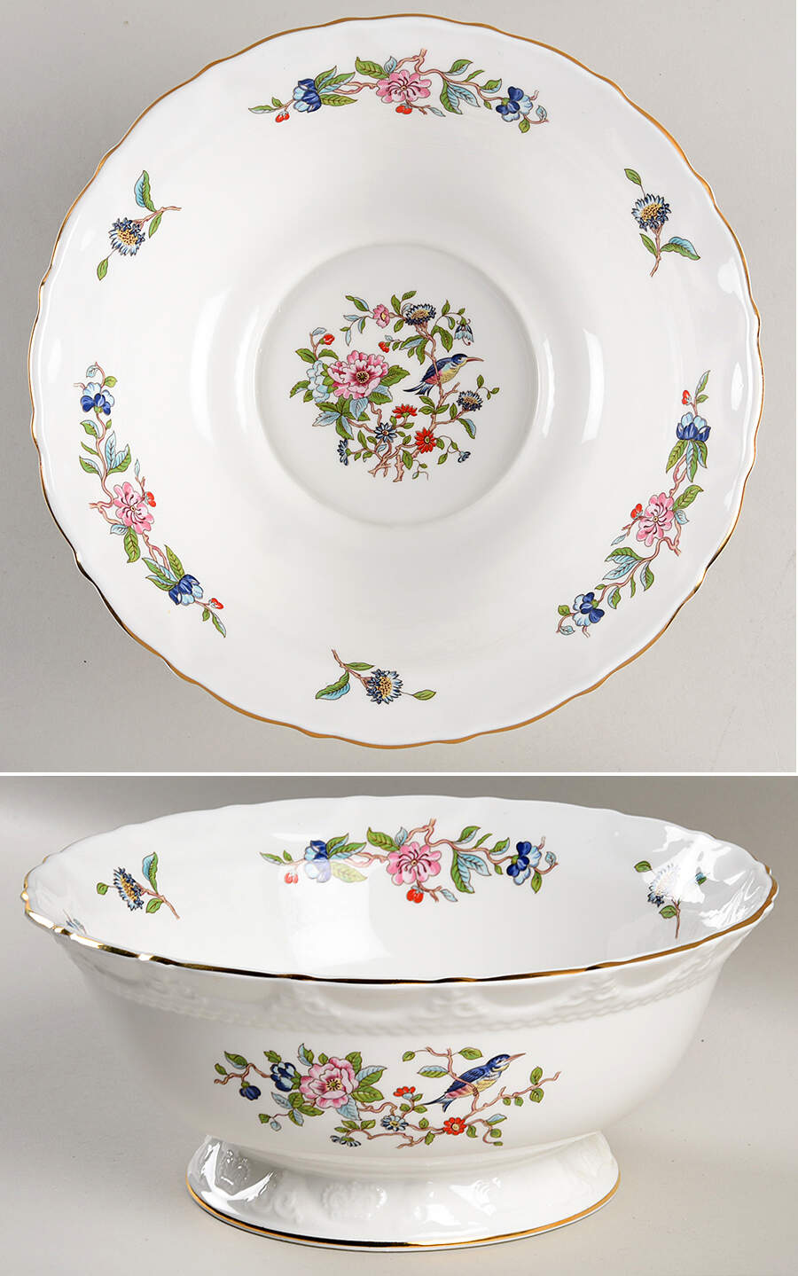 Pembroke (Gold Trim) Crown Bowl by John  Aynsley & Sons-1