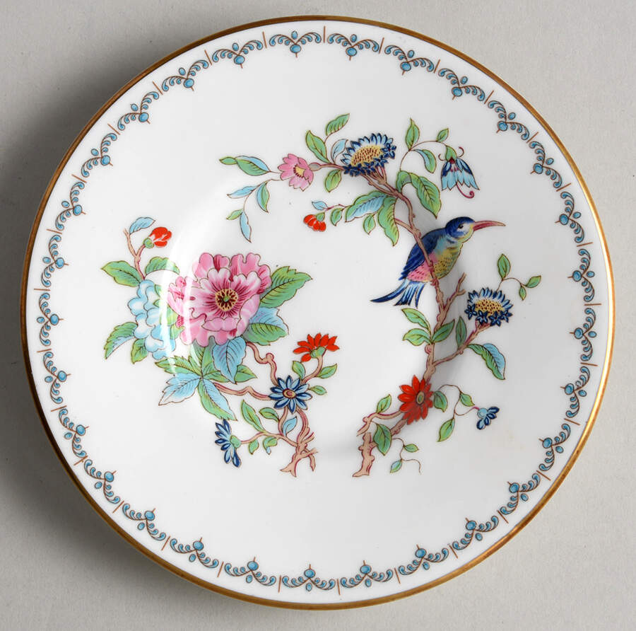 Pembroke (Gold Trim) Saucer for Demitasse Cup by John  Aynsley & Sons-1