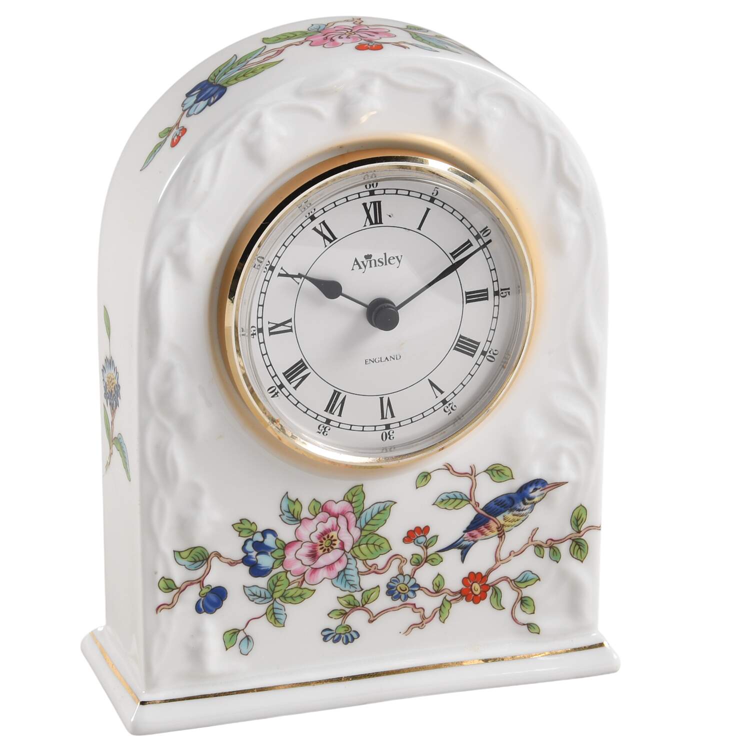 Pembroke (Gold Trim) Mantel Clock by John  Aynsley & Sons-1