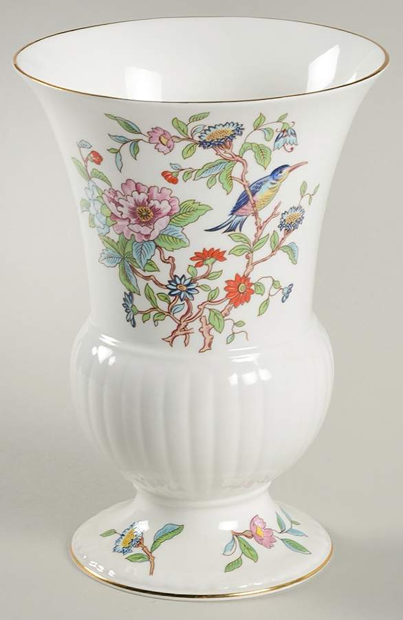 Pembroke (Gold Trim) 7" Vase by John  Aynsley & Sons-1