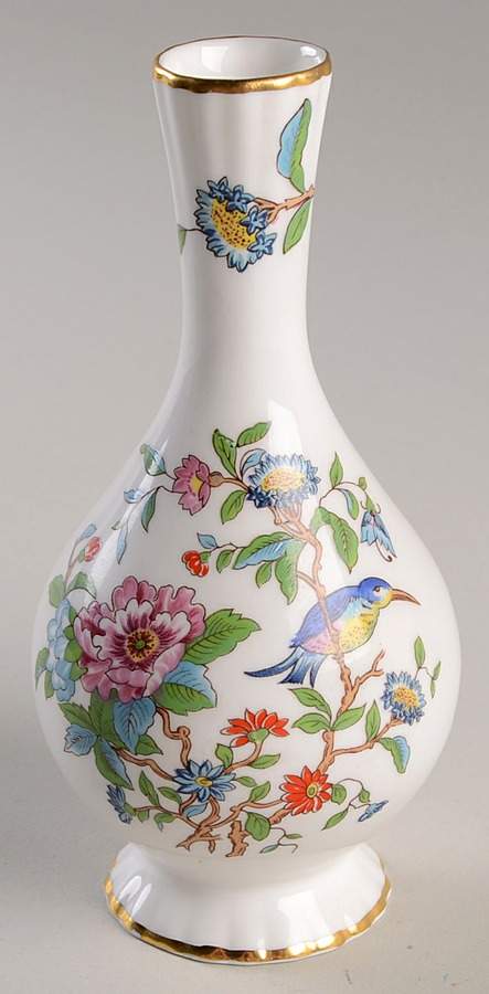 Pembroke (Gold Trim) 6" Bud Vase by John  Aynsley & Sons-1