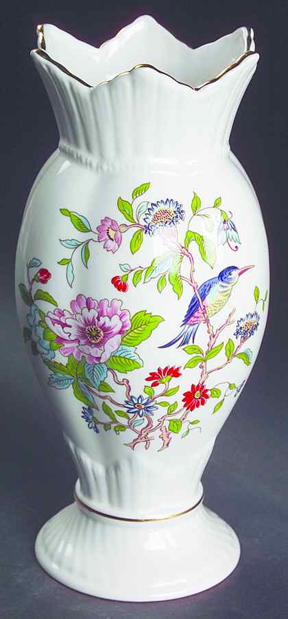 Pembroke (Gold Trim) 8" Windsor Vase by John  Aynsley & Sons-1