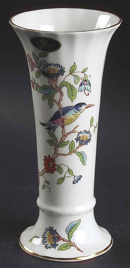 Pembroke (Gold Trim) Troy Vase by John  Aynsley & Sons-1