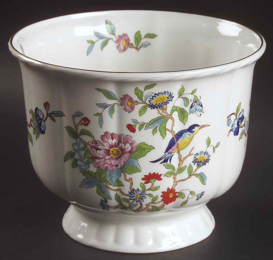 Pembroke (Gold Trim) 5" Cachepot by John  Aynsley & Sons-1