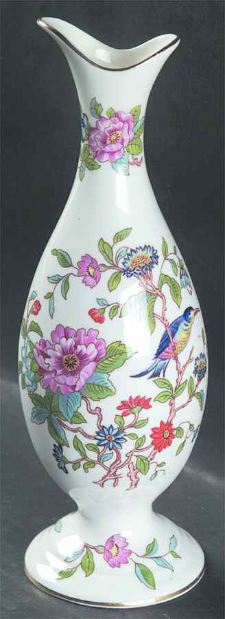 Pembroke (Gold Trim) 8" Bud Vase by John  Aynsley & Sons-1