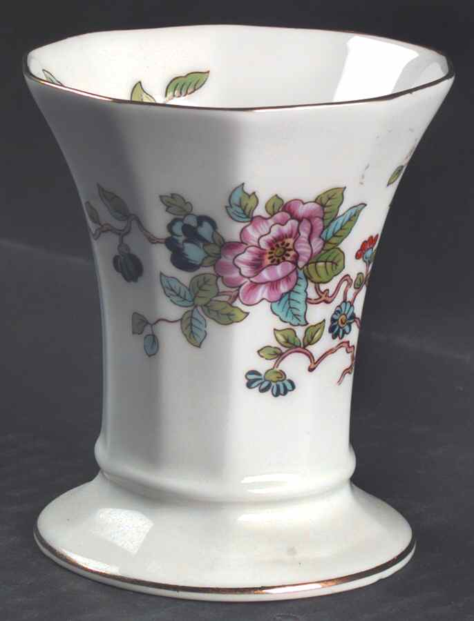 Pembroke (Gold Trim) Spill Vase by John  Aynsley & Sons-1