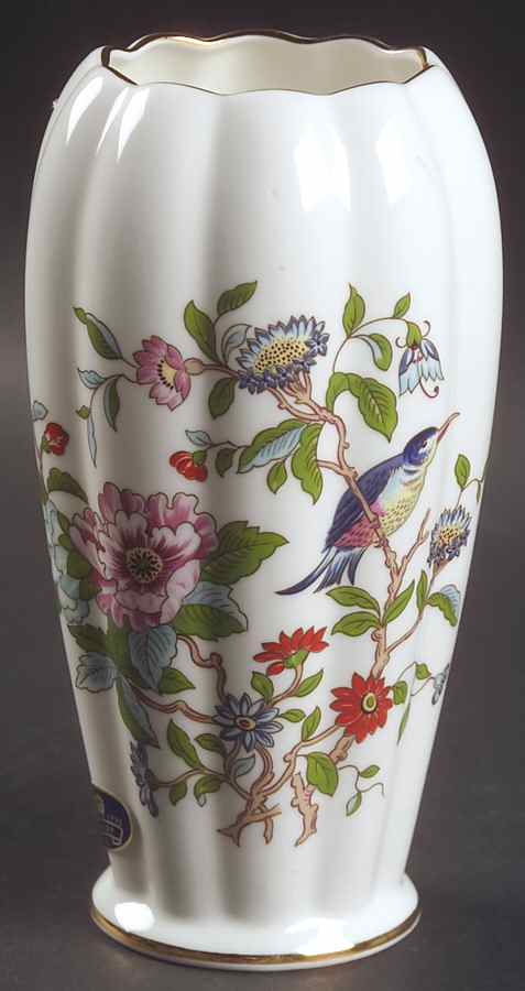 Pembroke (Gold Trim) 6" Deco Vase by John  Aynsley & Sons-1