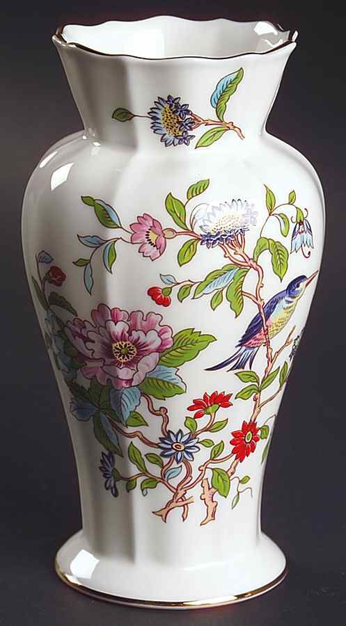 Pembroke (Gold Trim) 6" Edwardian Vase by John  Aynsley & Sons-1