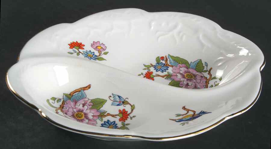 Pembroke (Gold Trim) 2-Part Relish by John  Aynsley & Sons-1