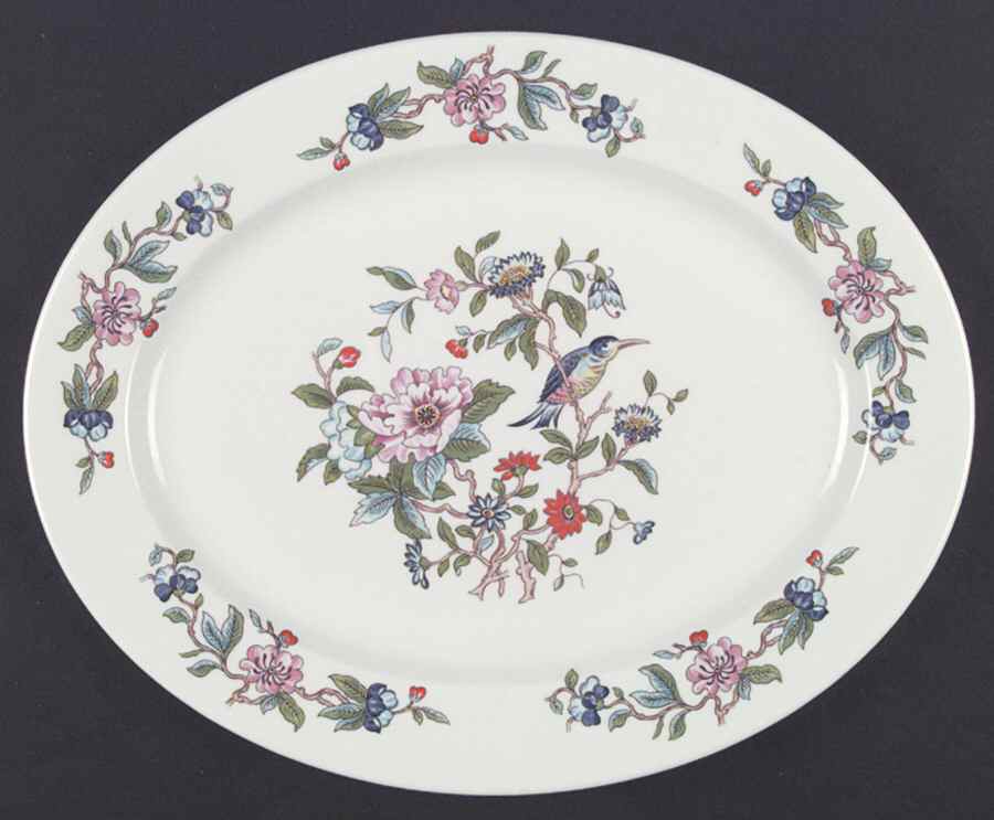 Pembroke (Gold Trim) 13" Oval Serving Platter by John  Aynsley & Sons-1