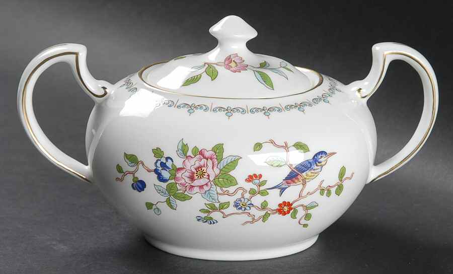 Pembroke (Gold Trim) Sugar Bowl & Lid by John  Aynsley & Sons-1