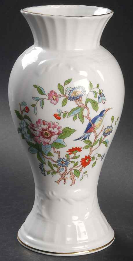 Pembroke (Gold Trim) 8" Vase by John  Aynsley & Sons-1