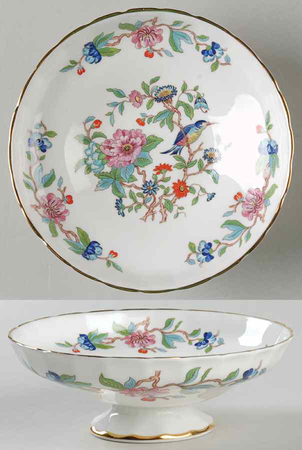 Pembroke (Gold Trim) Small Compote by John  Aynsley & Sons-1