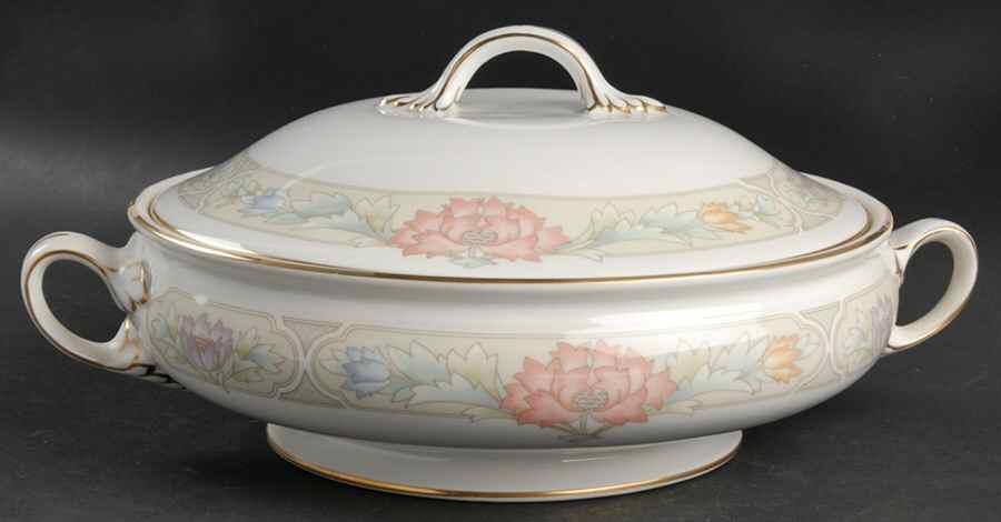 Peony Round Covered Vegetable by John  Aynsley & Sons-1
