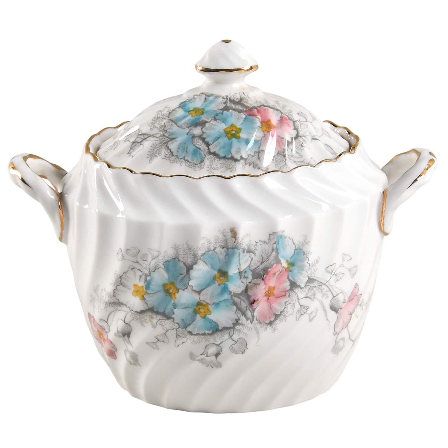 Primula Sugar Bowl & Lid by John  Aynsley & Sons-1