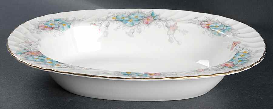 Primula 10" Oval Vegetable Bowl by John  Aynsley & Sons-1