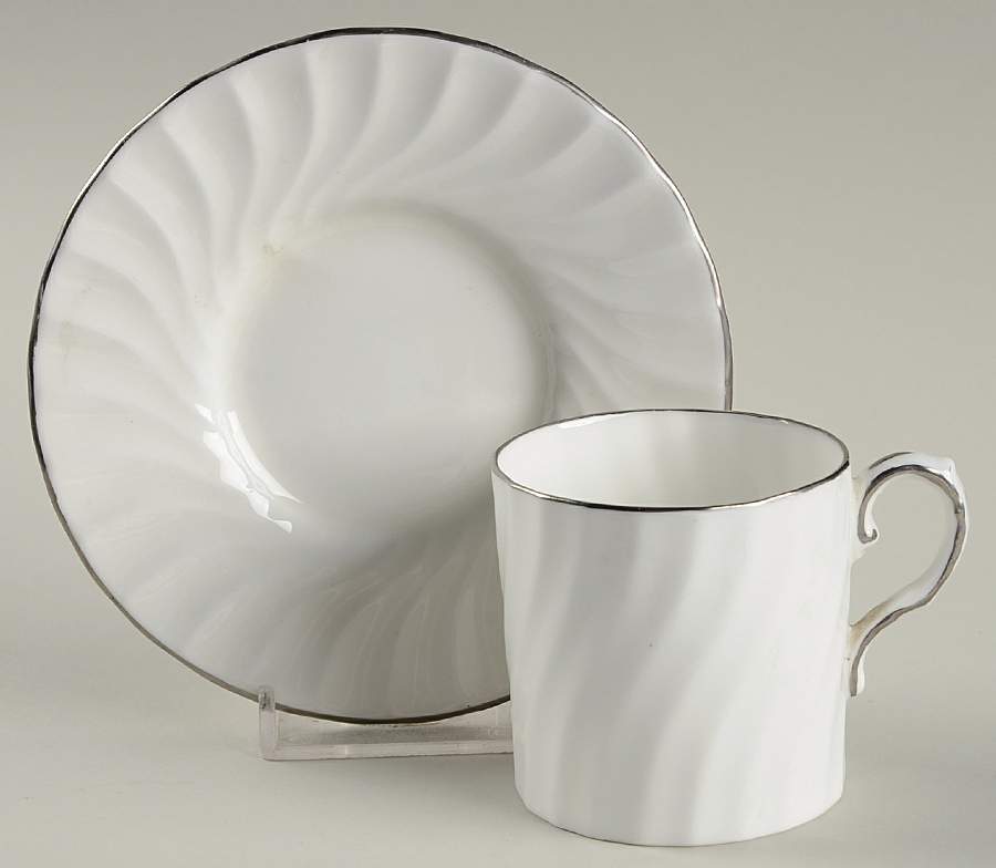 Purity Flat Demitasse Cup & Saucer Set by John  Aynsley & Sons-1