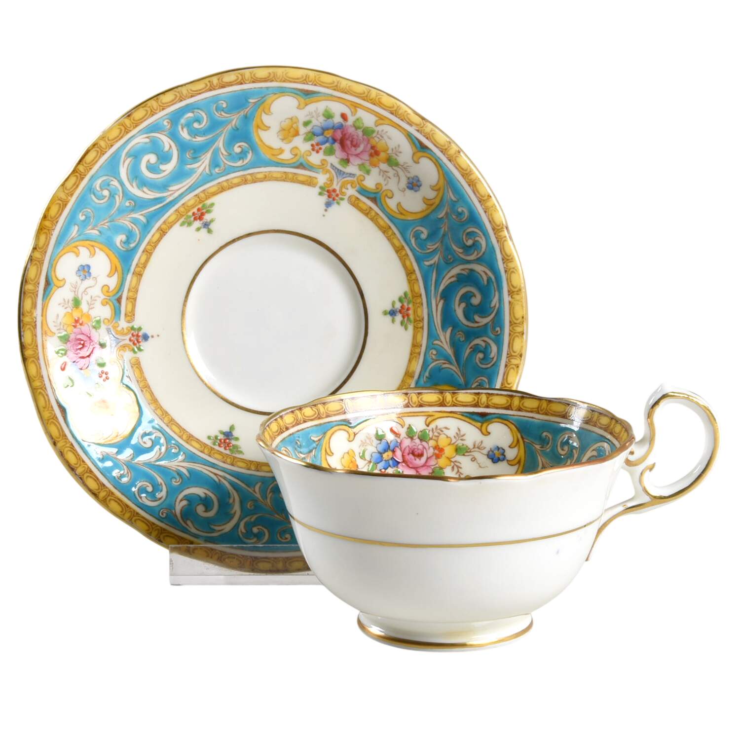 Rochester Footed Cup & Saucer Set by John  Aynsley & Sons-1