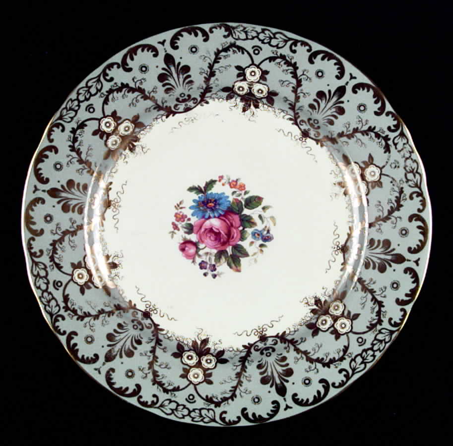 Royalty Gray Dinner Plate by John  Aynsley & Sons-1