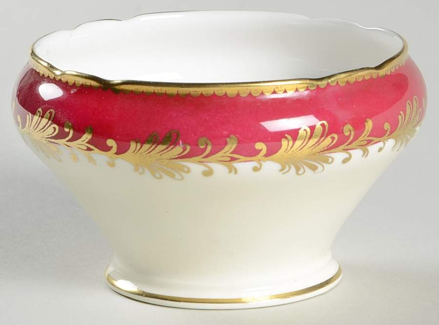 Rutland Burgundy Mini Open Sugar Bowl by John  Aynsley & Sons-1