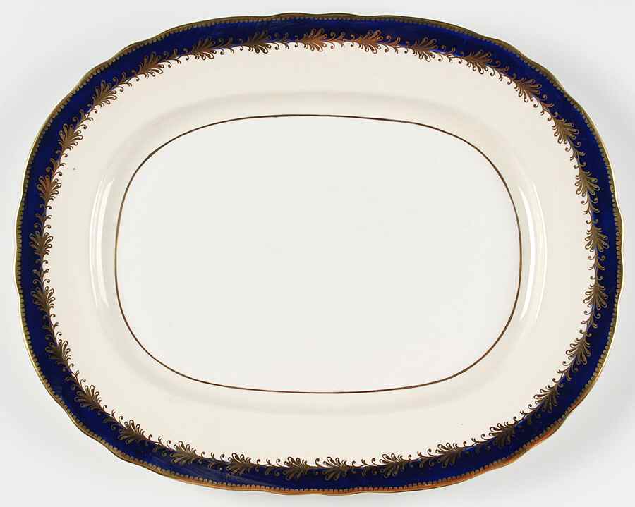 Rutland Cobalt Blue 15" Oval Serving Platter by John  Aynsley & Sons-1