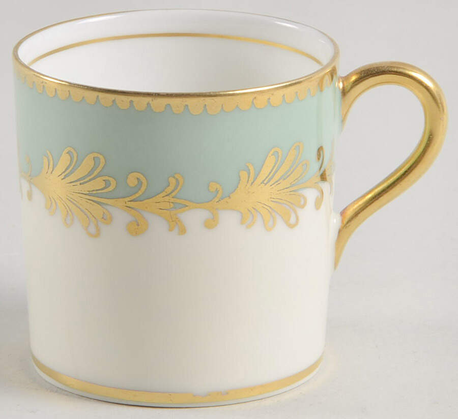 Rutland Medium Green Flat Demitasse Cup by John  Aynsley & Sons-1