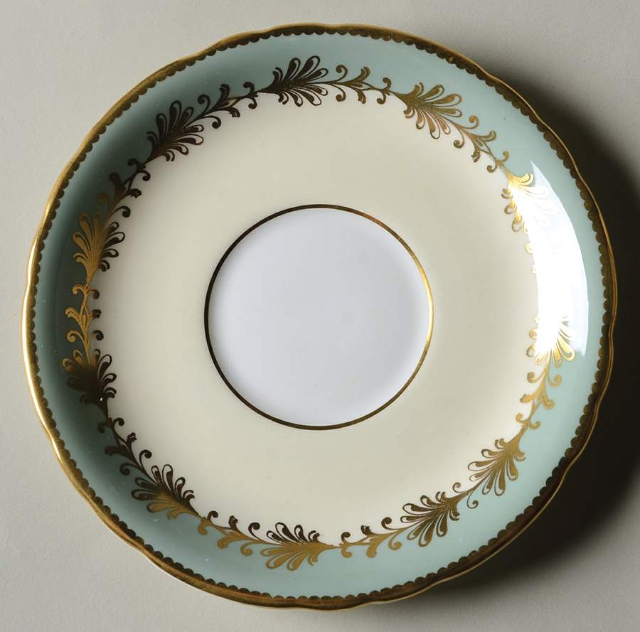 Rutland Medium Green Saucer for Cream Soup Bowl by John  Aynsley & Sons-1